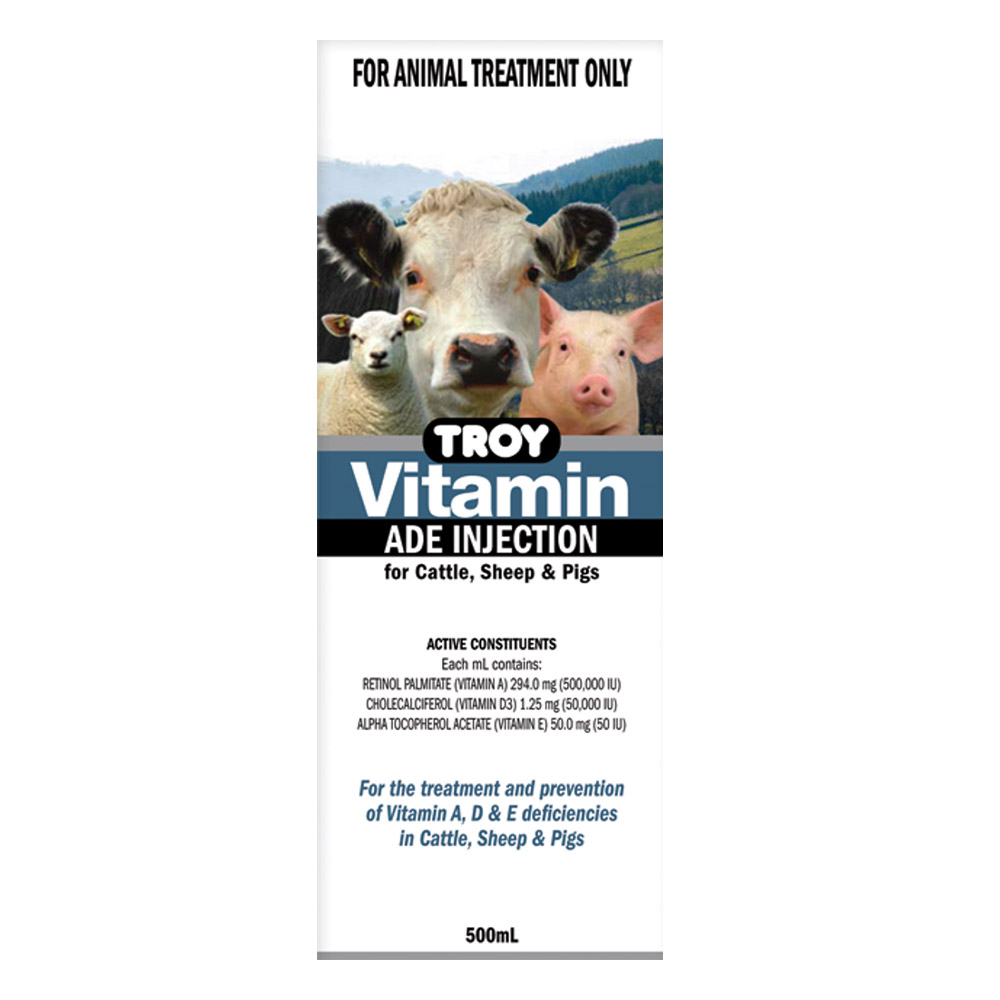 Troy Vitamin ADE Injection: Essential for Cattle Health | DiscountPetCare