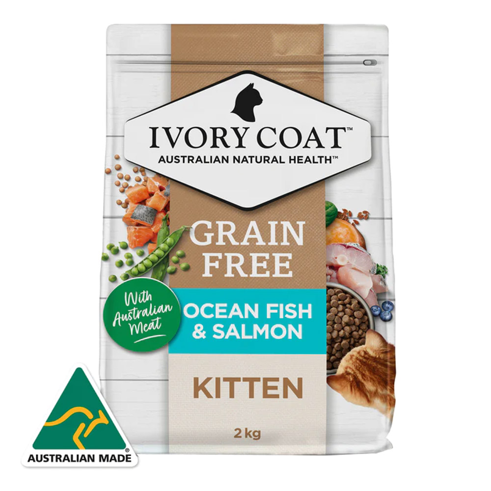 Buy Ivory Coat Grain Free Ocean Fish & Salmon Kitten Dry Food Free